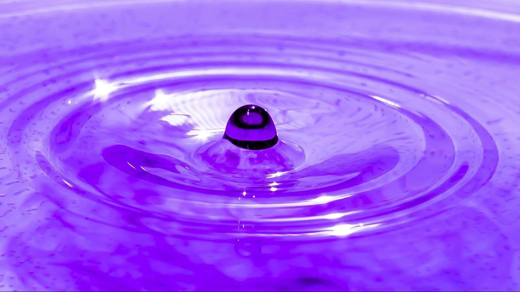 Close-up of swirling purple and lilac abstract waves, evoking the flow of unblocked creative content