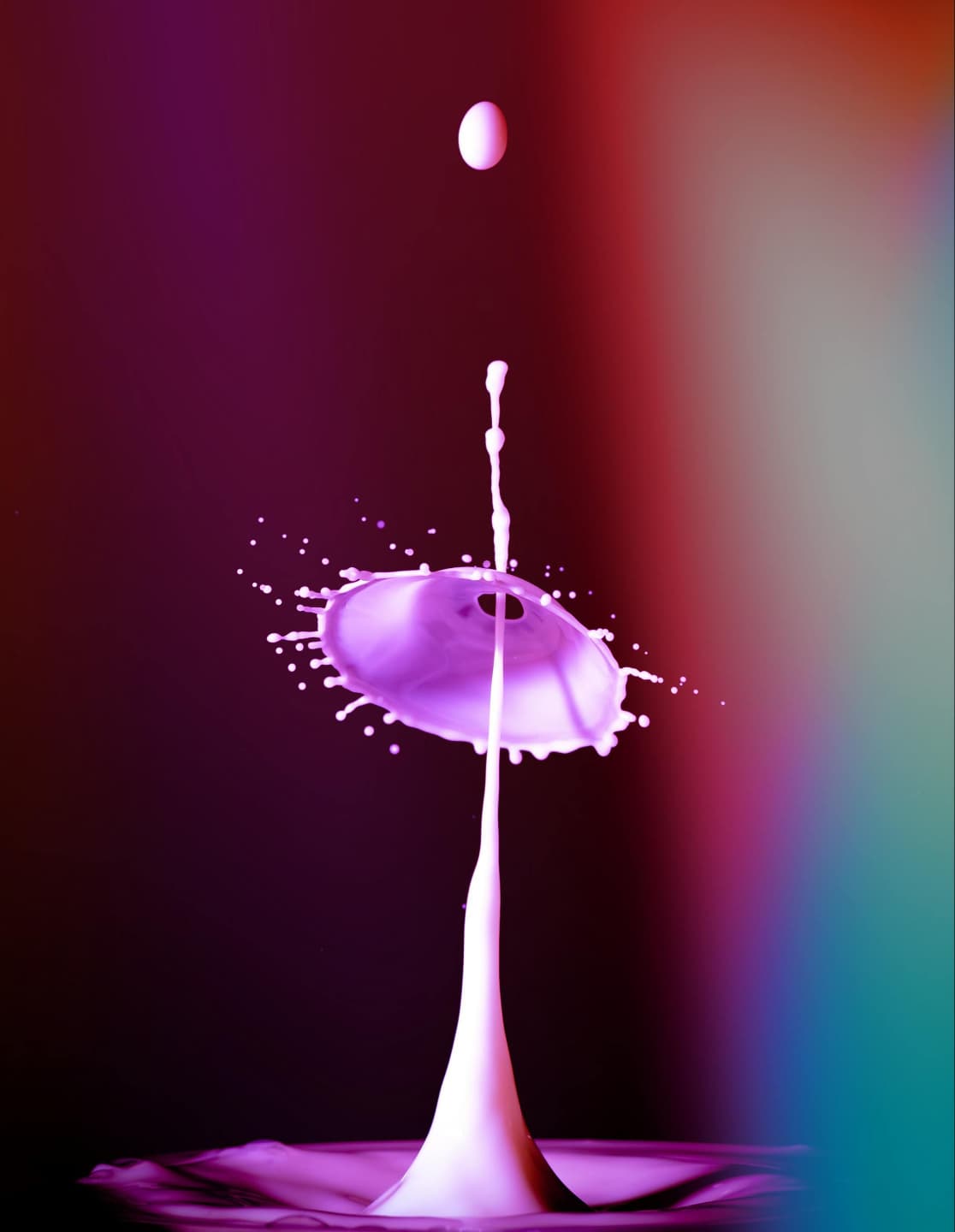 Abstract purple and red paint splash